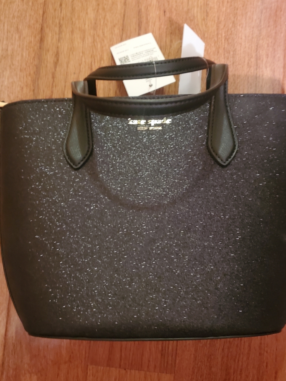 Kate Spade Black Glitter Bag. NWT.